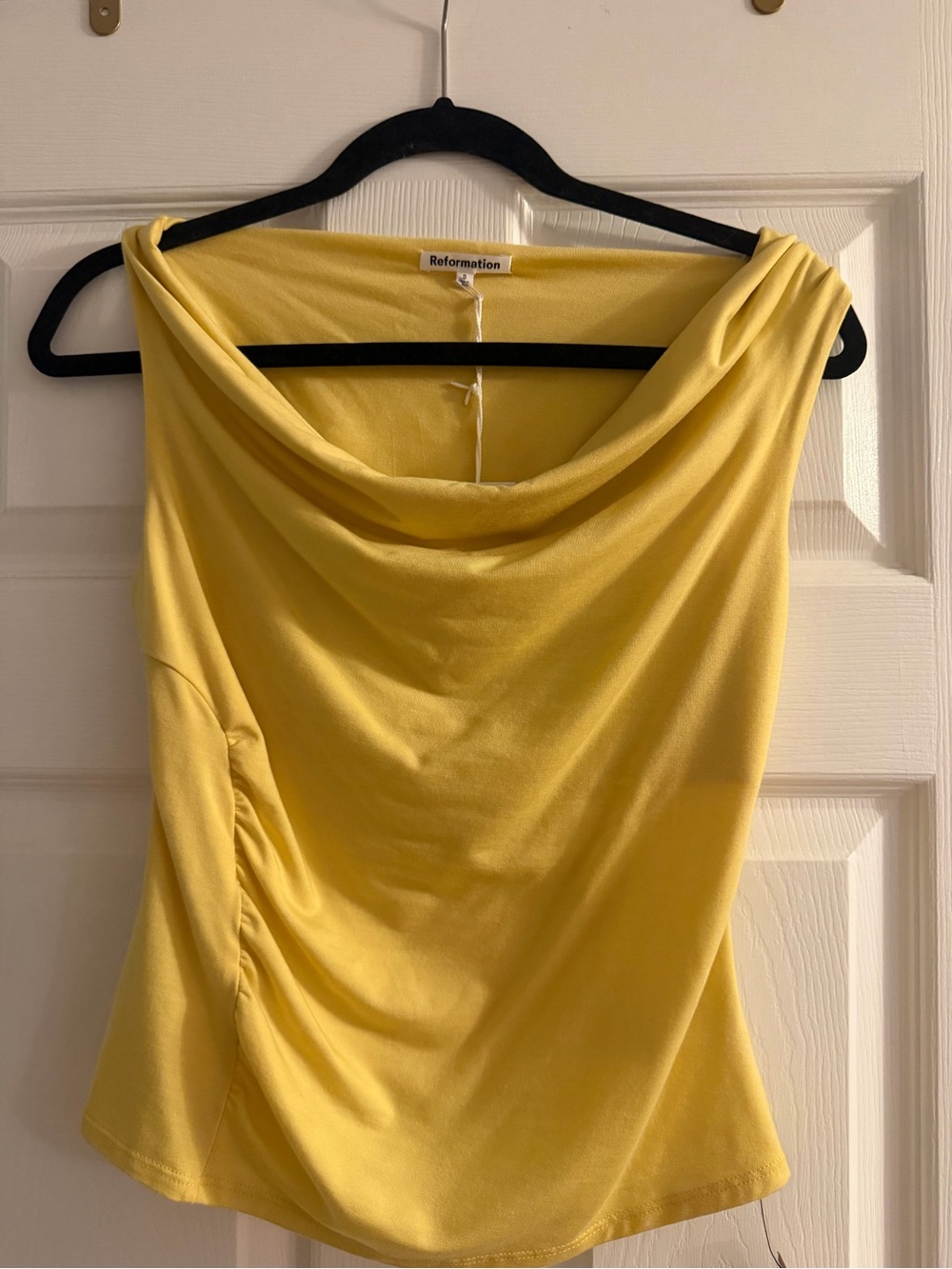 Reformation Darla Knit Top Yellow - Size S